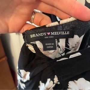Brandy Melville Floral Backless Spaghetti Strap Tank